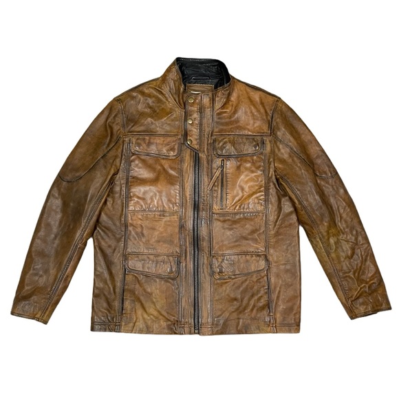 Carbon 2 Cobalt Jackets & Coats Carbon 2 Cobalt Mens Leather Jacket Flannel Lined Poshmark